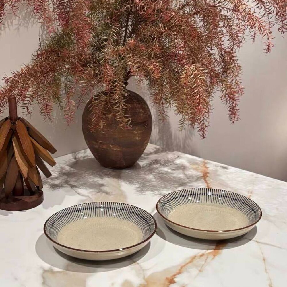Neutral Stone-Look Ceramic Plate | Clean & Simple Style